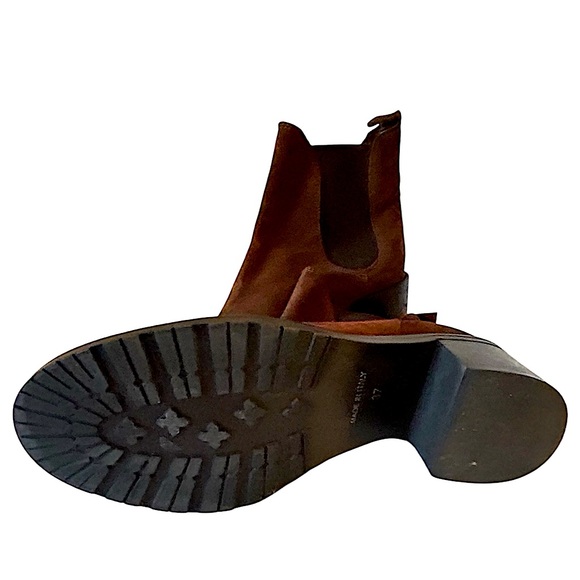 Barbara Barbieri  Made in Italy Chelsea Leather Suede Ankle Booties Size Eu 37 - Picture 4 of 12